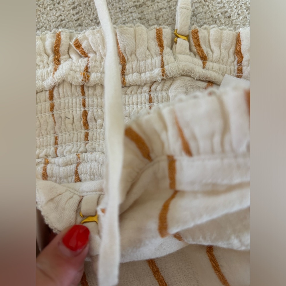 Madewell Lightspun Tie-Front Bandeau Top in Stripe - Picture 7 of 10